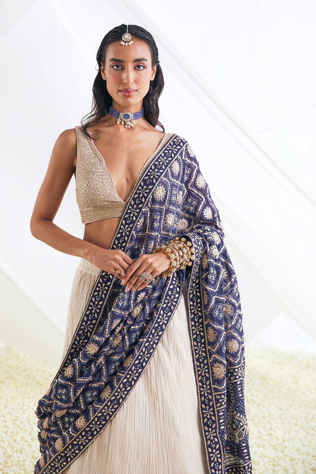 Buy Stylish Green Shibori Printed Cotton Party Wear Lehenga Choli - Bridal  Ethnic