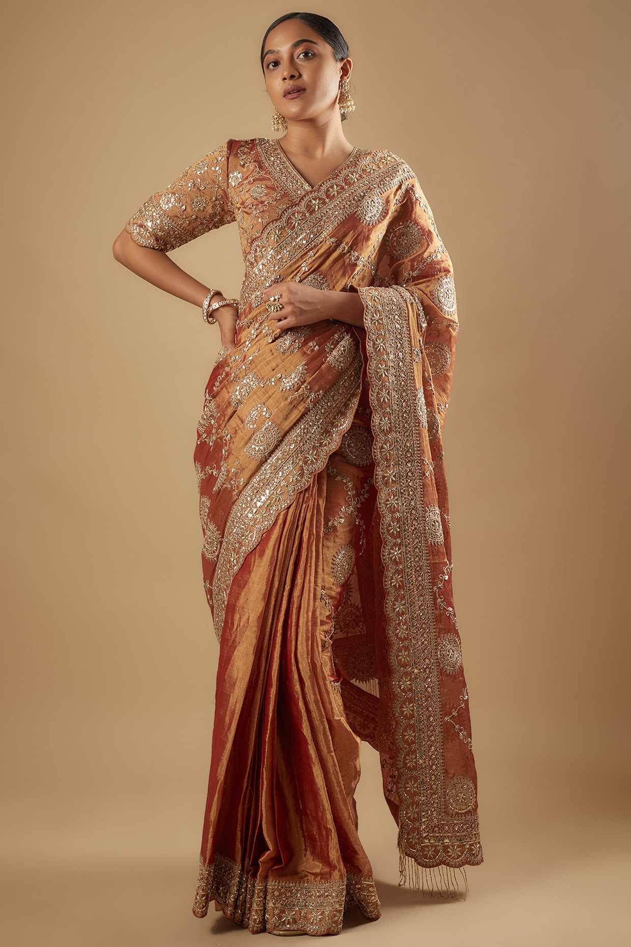 Wedding Wear Red Mysore Silk Saree, With Out Blouse Piece at best price in  Mysore