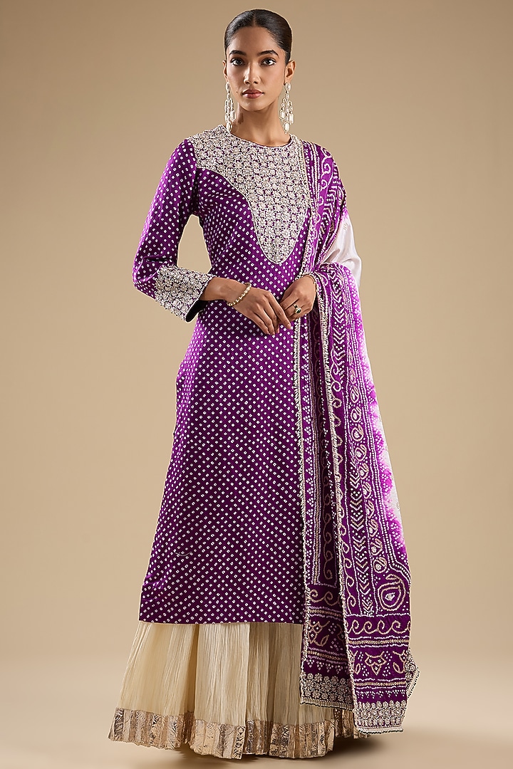 White Cotton Bridal Sharara Set by Faabiiana at Pernia's Pop Up Shop