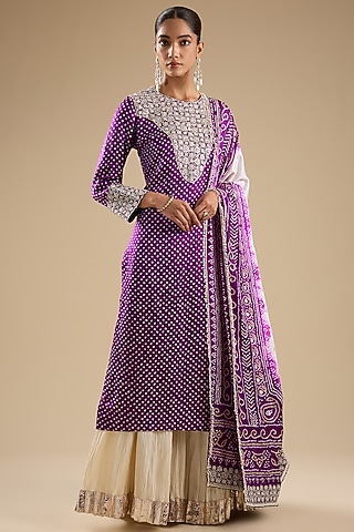White Cotton Sharara Set by Faabiiana