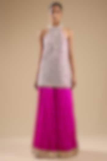 Pink Silk Bridal Sharara Set by Faabiiana at Pernia's Pop Up Shop