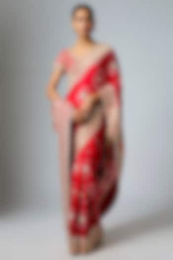 Rani Gajji Silk Paithani Pallu Bridal Saree Set by Faabiiana at Pernia's Pop Up Shop