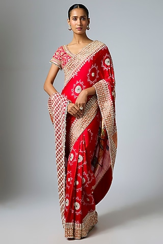 Rani Gajji Silk Paithani Pallu Saree Set by Faabiiana