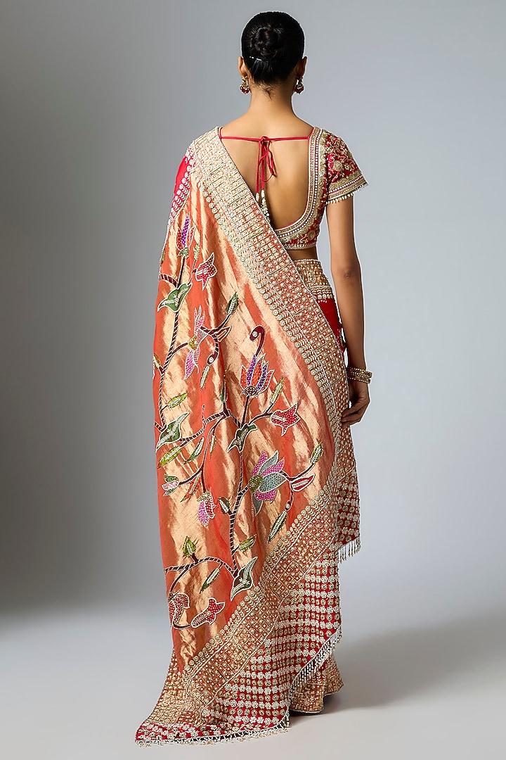 Rani Gajji Silk Paithani Pallu Bridal Saree Set by Faabiiana at Pernia's Pop Up Shop