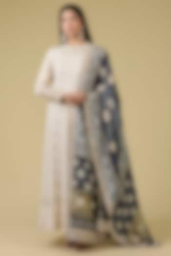 Ivory Chikankari Bridal Anarkali Set by Faabiiana at Pernia's Pop Up Shop