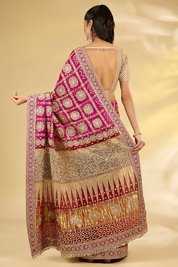 Red Silk Bridal Saree Set by Faabiiana at Pernia's Pop Up Shop
