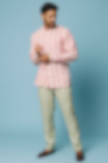 Pink Handloom Cotton Summer Shirt by FANCY PASTELS at Pernia's Pop Up Shop