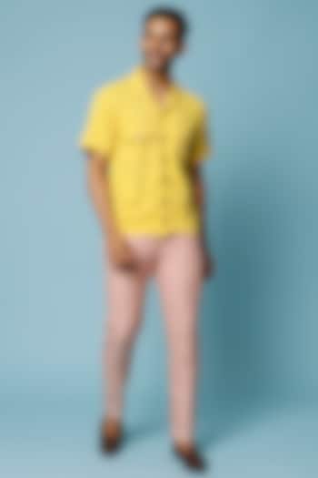 Yellow Drill Summer Shirt by FANCY PASTELS at Pernia's Pop Up Shop