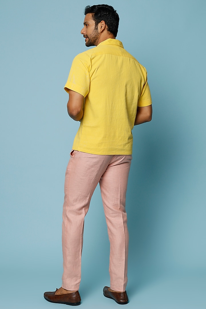 Yellow Drill Summer Shirt by FANCY PASTELS at Pernia's Pop Up Shop