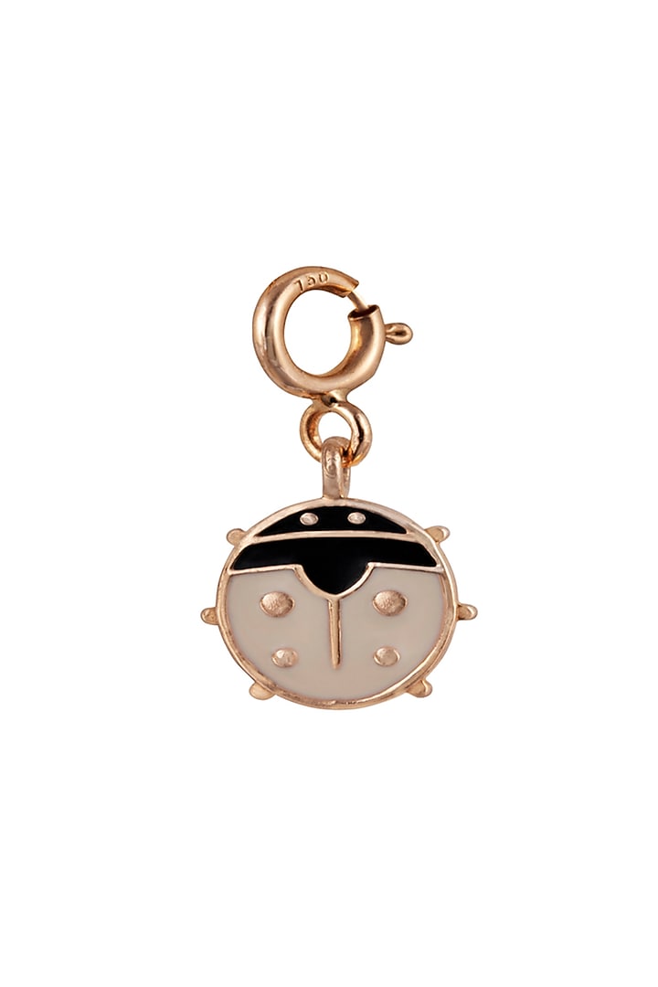 18kt Rose Gold Finish Enameled Gemstone Ladybird Charm by Faith By ASM at Pernia's Pop Up Shop