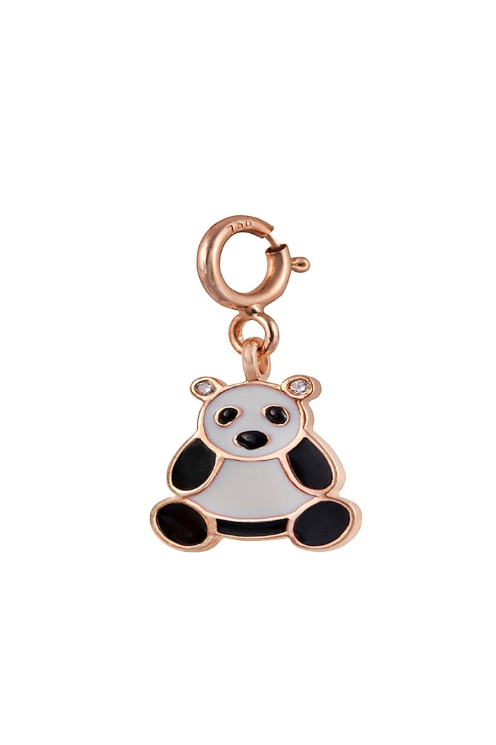18kt Rose Gold Finish Diamond & Gemstone Panda Charm by Faith By ASM at Pernia's Pop Up Shop