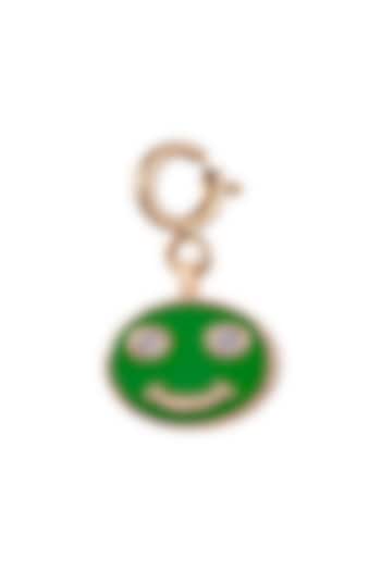 18kt Rose Gold Finish Round Diamond Smiley Charm by Faith By ASM at Pernia's Pop Up Shop
