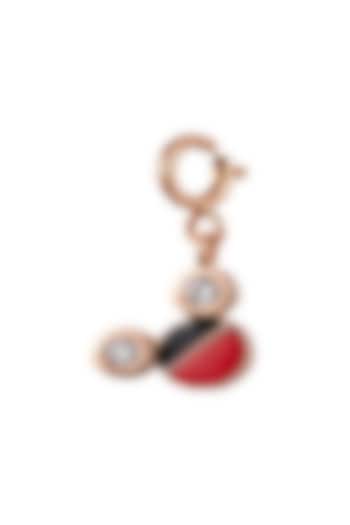 18kt Rose Gold Finish Round Diamond Mickey Charm by Faith By ASM at Pernia's Pop Up Shop