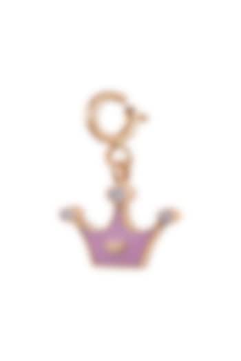 18kt Rose Gold Finish Round Diamond Crown Charm by Faith By ASM at Pernia's Pop Up Shop
