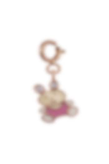 18kt Rose Gold Finish Round Diamond Bunny Charm by Faith By ASM at Pernia's Pop Up Shop