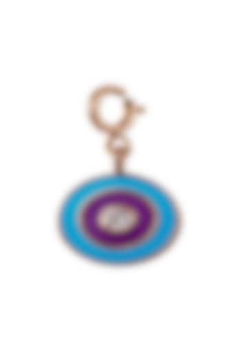 18kt Rose Gold Finish Round Diamond Evil Circle Charm by Faith By ASM at Pernia's Pop Up Shop