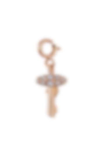 18kt Rose Gold Finish Round Diamond Key Charm by Faith By ASM at Pernia's Pop Up Shop