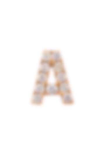 18kt Rose Gold Finish Round Diamond A Pendant by Faith By ASM at Pernia's Pop Up Shop