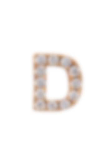 18kt Rose Gold Finish Round Diamond D Pendant by Faith By ASM at Pernia's Pop Up Shop