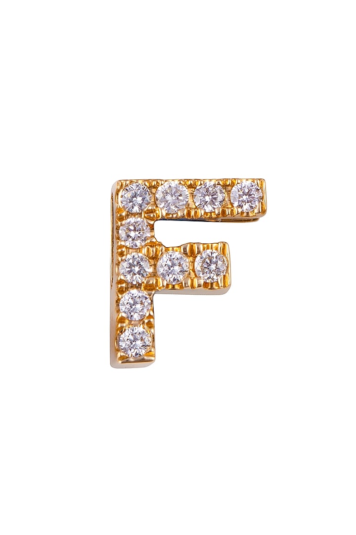 18kt Rose Gold Finish Round Diamond F Pendant by Faith By ASM at Pernia's Pop Up Shop