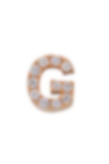 18kt Rose Gold Finish Round Diamond G Pendant by Faith By ASM at Pernia's Pop Up Shop