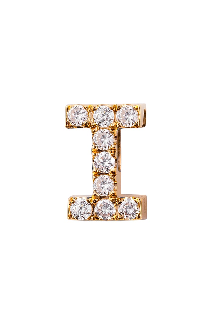 18kt Rose Gold Finish Round Diamond I Pendant by Faith By ASM at Pernia's Pop Up Shop