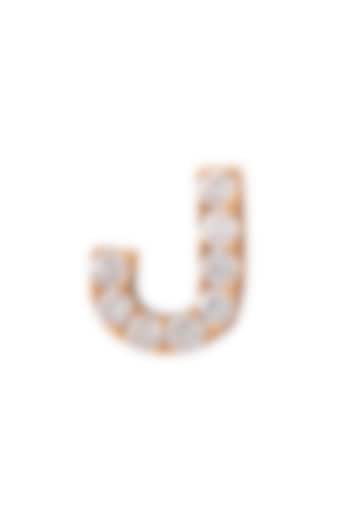18kt Rose Gold Finish Round Diamond J Pendant by Faith By ASM at Pernia's Pop Up Shop