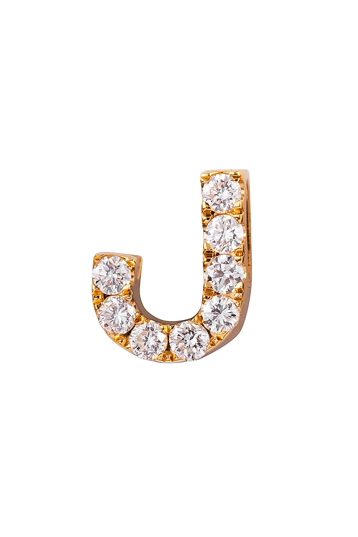 18kt Rose Gold Finish Round Diamond J Pendant by Faith By ASM at Pernia's Pop Up Shop