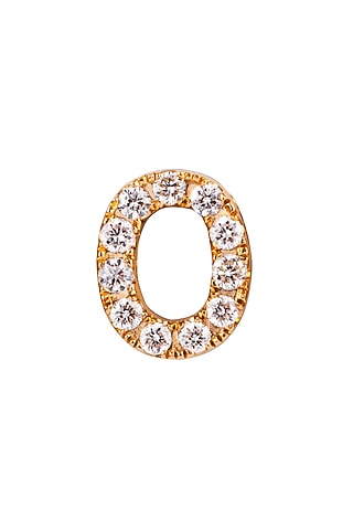 18kt Rose Gold Finish Round Diamond O Pendant by Faith By ASM