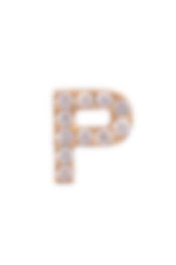 18kt Rose Gold Finish Round Diamond P Pendant by Faith By ASM at Pernia's Pop Up Shop