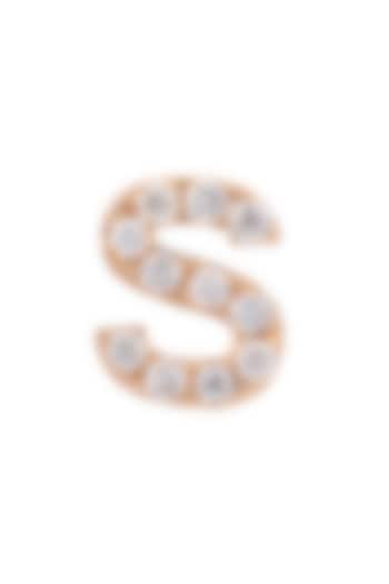 18kt Rose Gold Finish Round Diamond S Pendant by Faith By ASM at Pernia's Pop Up Shop