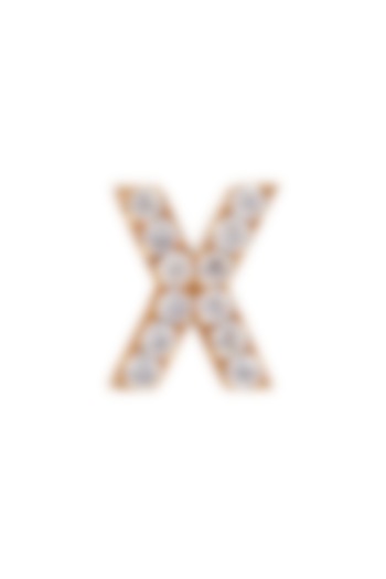 18kt Rose Gold Finish Round Diamond X Pendant by Faith By ASM at Pernia's Pop Up Shop