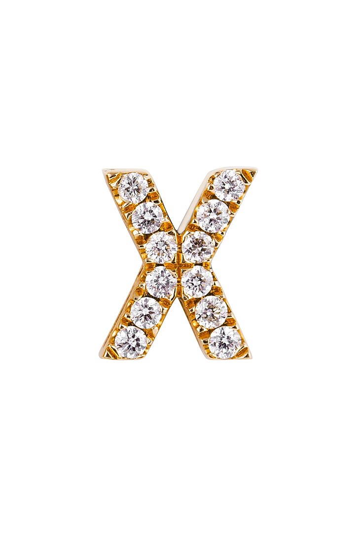 18kt Rose Gold Finish Round Diamond X Pendant by Faith By ASM at Pernia's Pop Up Shop