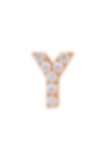 18kt Rose Gold Finish Round Diamond Y Pendant by Faith By ASM at Pernia's Pop Up Shop