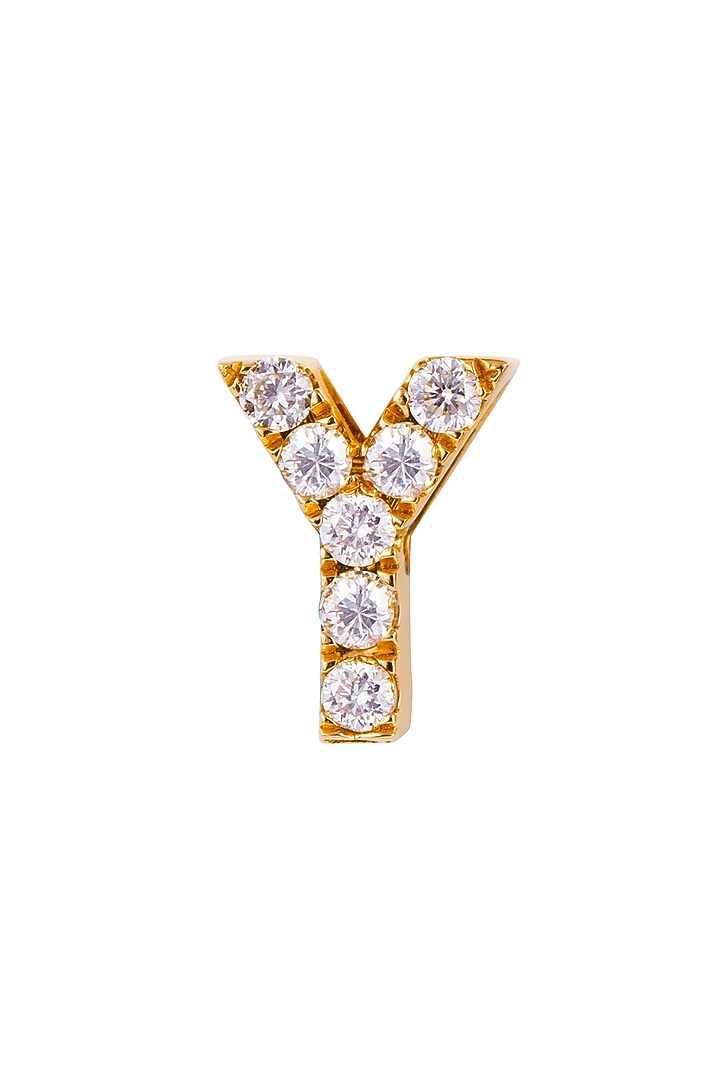 18kt Rose Gold Finish Round Diamond Y Pendant by Faith By ASM at Pernia's Pop Up Shop