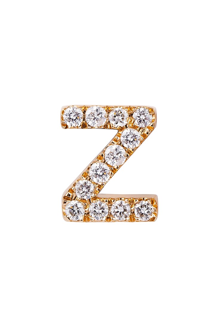 18kt Rose Gold Finish Round Diamond Z Pendant by Faith By ASM at Pernia's Pop Up Shop