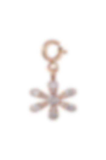 18kt Rose Gold Finish Round Diamond Floral Charm by Faith By ASM at Pernia's Pop Up Shop