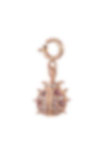 18kt Rose Gold Finish Round Diamond Ladybird Charm by Faith By ASM at Pernia's Pop Up Shop