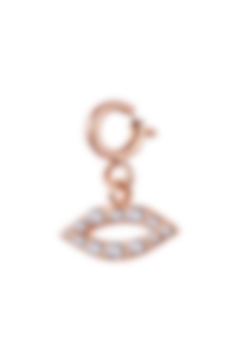 18kt Rose Gold Finish Round Diamond Lip Charm by Faith By ASM at Pernia's Pop Up Shop