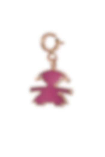 18kt Rose Gold Finish Enameled Gemstone Pink Doll Charm by Faith By ASM at Pernia's Pop Up Shop