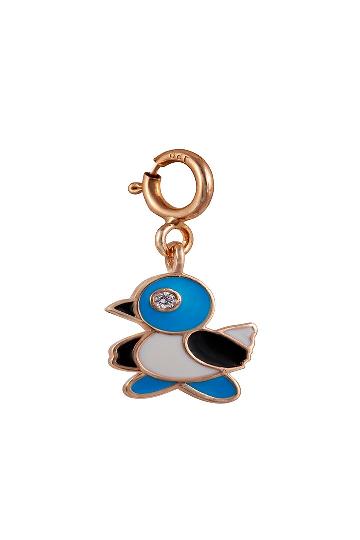 18kt Rose Gold Finish Diamond & Gemstone Duck Charm by Faith By ASM at Pernia's Pop Up Shop