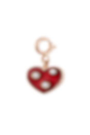 18kt Rose Gold Finish Diamond & Gemstone Heart Charm by Faith By ASM at Pernia's Pop Up Shop