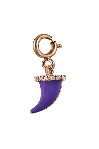 18kt Rose Gold Finish Diamond & Gemstone Dusk Charm by Faith By ASM
