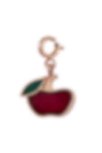 18kt Rose Gold Finish Enameled Gemstone Apple Charm by Faith By ASM at Pernia's Pop Up Shop