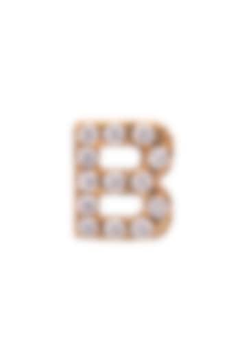 18kt Rose Gold Finish Round Diamond B Pendant by Faith By ASM at Pernia's Pop Up Shop