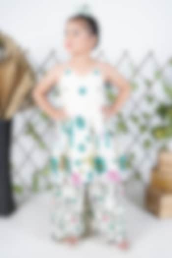 Multi-Colored Cotton Printed Sharara Set For Girls by Fashion Totz at Pernia's Pop Up Shop