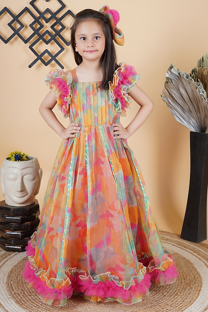 Multi-Colored Organza Dress For Girls by Fashion Totz at Pernia's Pop Up Shop