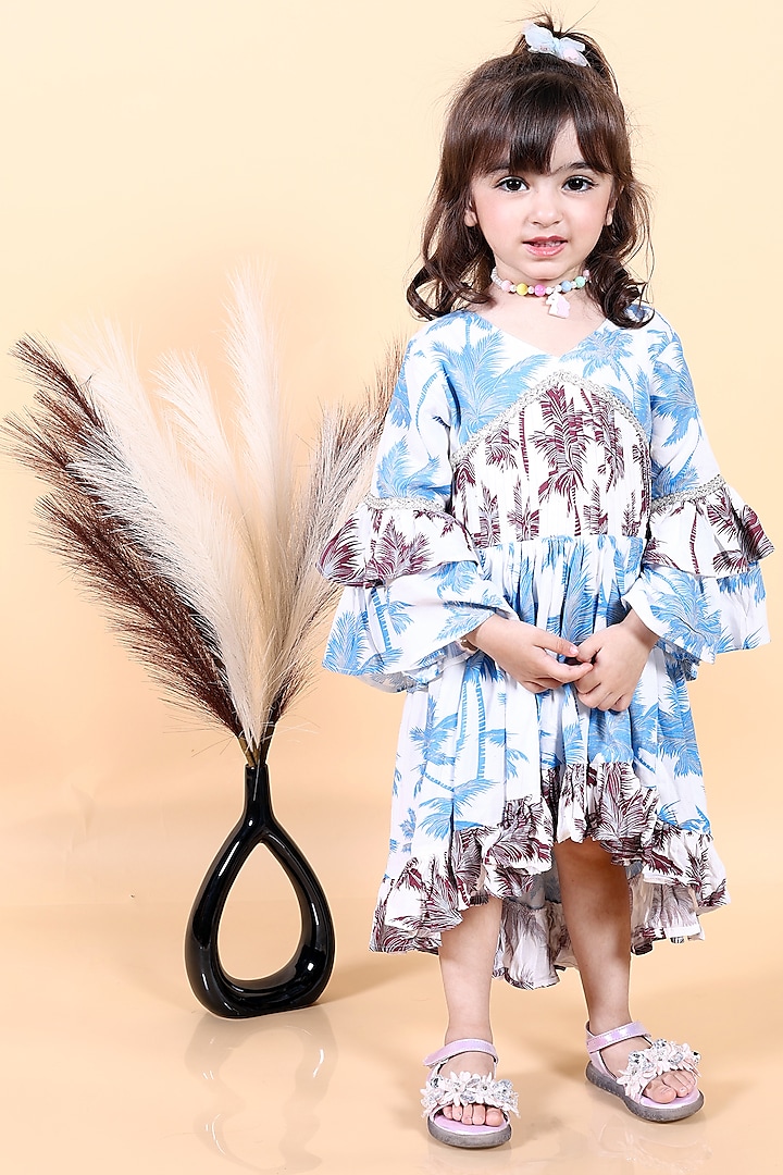 Multi-Colored Cotton Printed Dress For Girls by Fashion Totz  at Pernia's Pop Up Shop