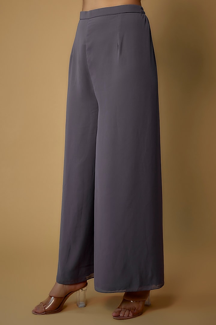 Mauve Georgette Embellished Party Wear Anarkali Set by FATIZ at Pernia's Pop Up Shop
