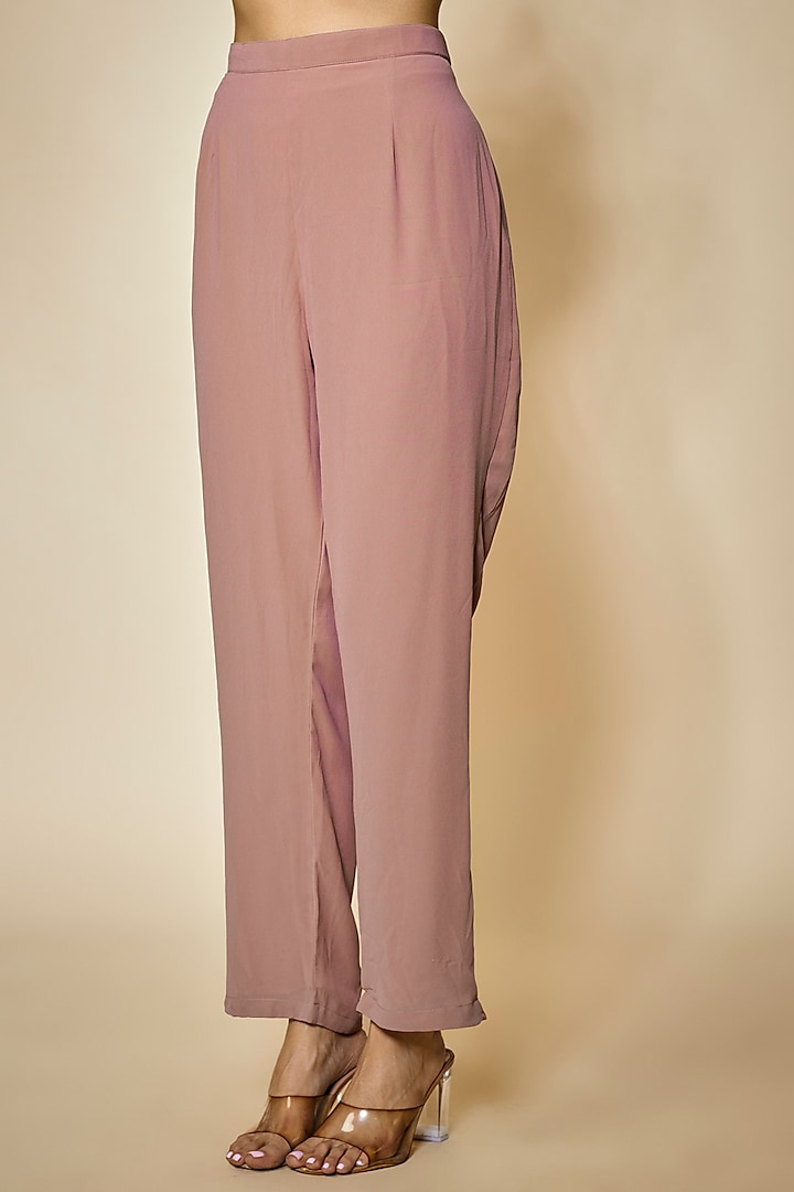 Dusty Rose Pink Georgette Kurta Set by FATIZ at Pernia's Pop Up Shop